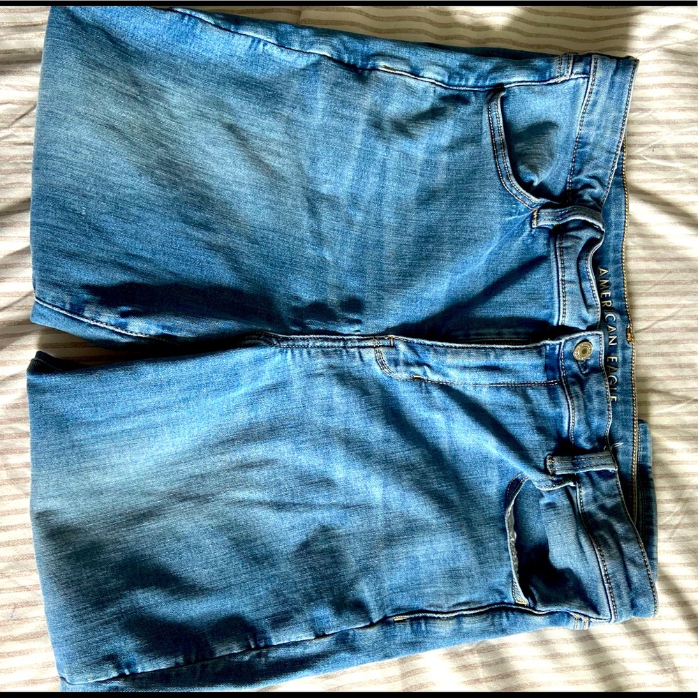 American eagle super high rise jegging crop size 16